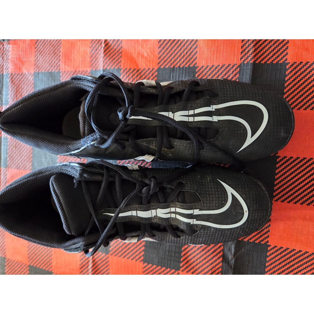 Nike Alpha Menace 3 Shark Football Cleats Black White CV0582-001 Mens 9